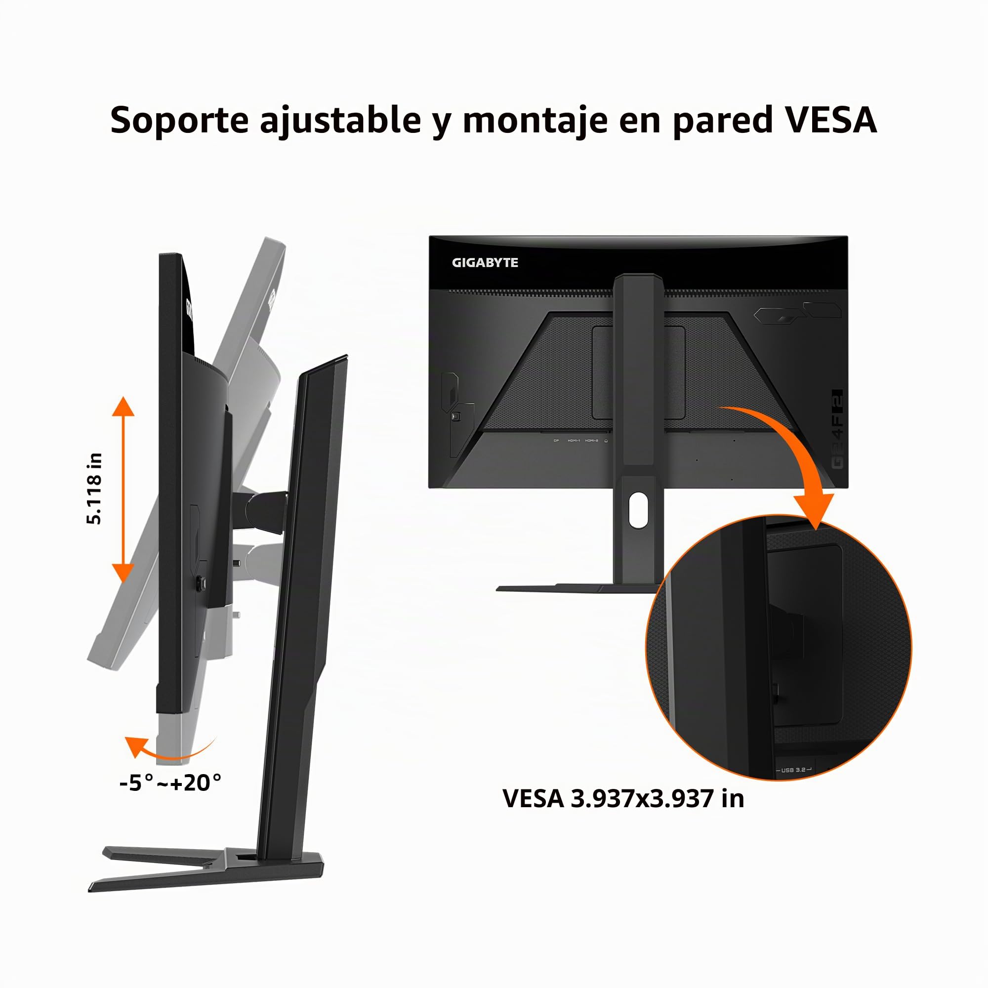 Amazon.com: GIGABYTE Monitor para juegos G24F 2-24